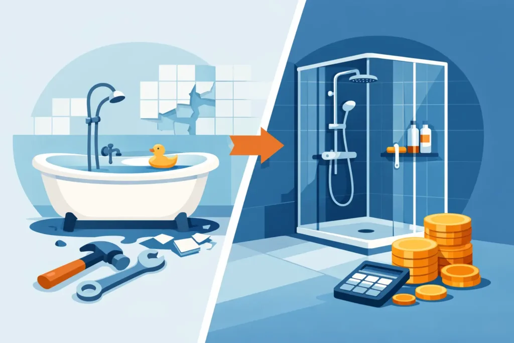 Badewanne zur Dusche umbauen - Kosten