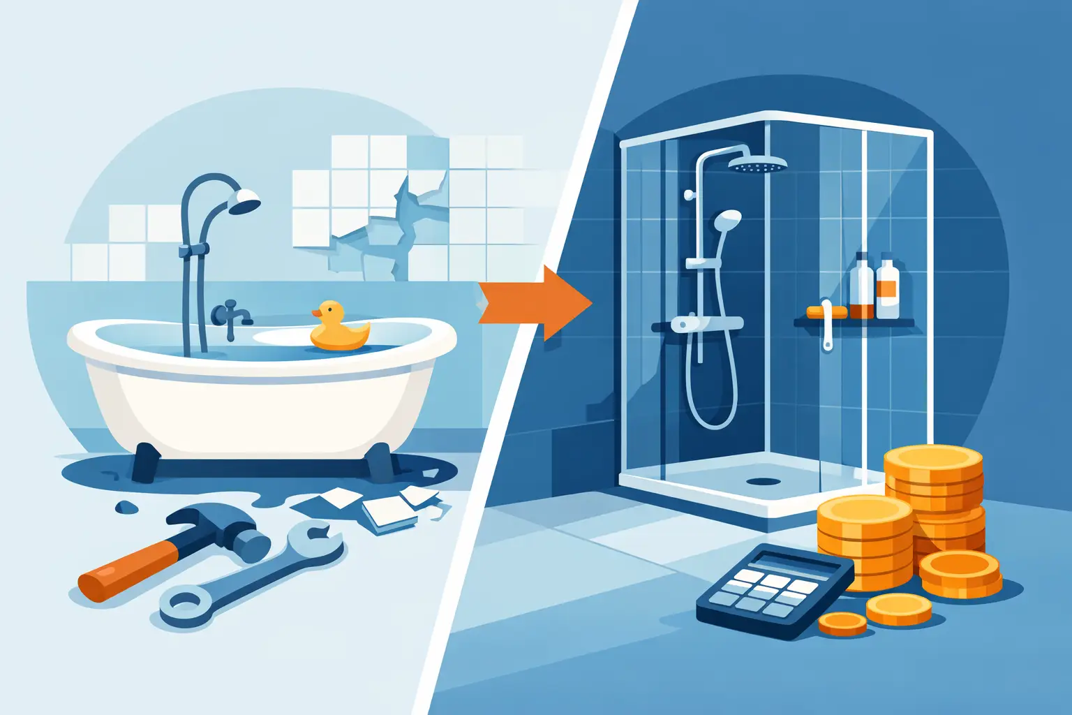 Badewanne zur Dusche umbauen - Kosten